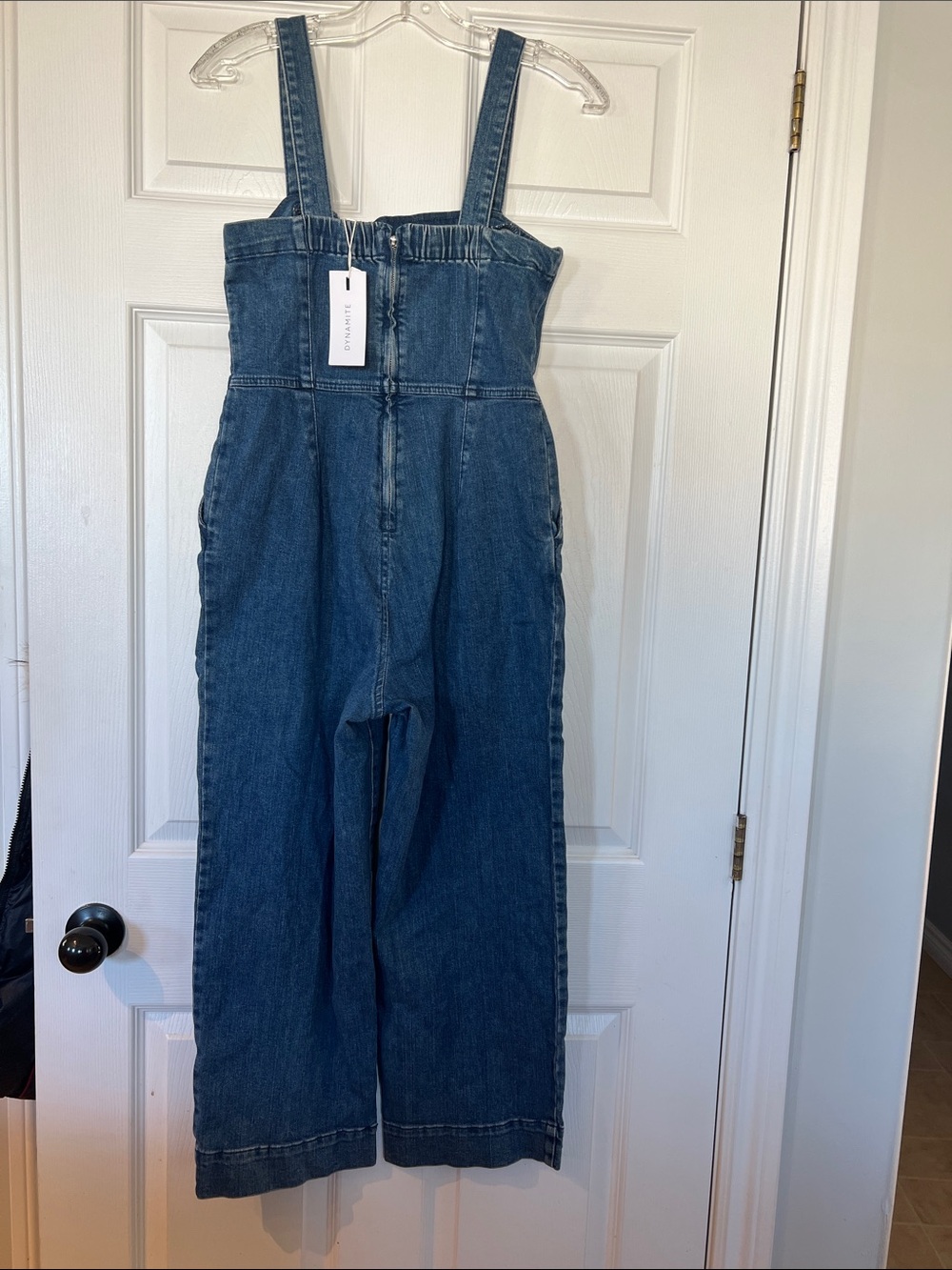 NWT - Dynamite Denim Blue Wide-Leg Jumpsuit - Picture 3 of 5